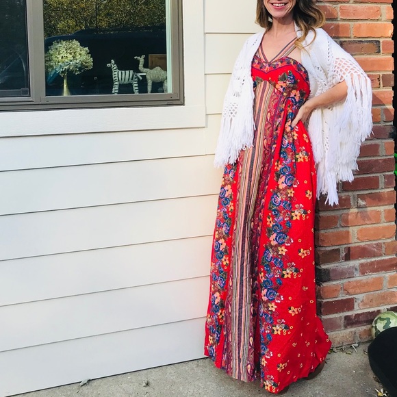 SOLD Vintage handmade 70s maxi sz XS - Picture 4 of 6